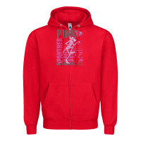 Red Pink Panther Zipper Hoodie - ArtMosaic
