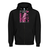 Black Pink Panther Zipper Hoodie - ArtMosaic
