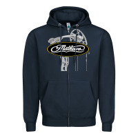 Navy sport mathews concert Zipper Hoodie - ArtMosaic