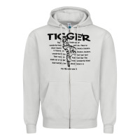 Dove Grey tigger if the only one Zipper Hoodie - ArtMosaic