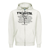 Oatmeal Heather tigger if the only one Zipper Hoodie - ArtMosaic