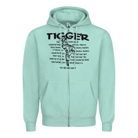 Seafoam tigger if the only one Zipper Hoodie - ArtMosaic