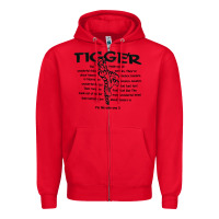 Red tigger if the only one Zipper Hoodie - ArtMosaic