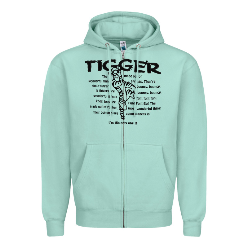 Tigger If The Only One Zipper Hoodie by ArtMosaic | Teevron