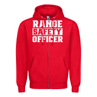 Red range safety officer worker team job t shirt Zipper Hoodie - ArtMosaic