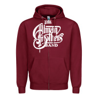 Burgundy the allman brothers Zipper Hoodie - ArtMosaic