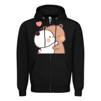 Black Bubu Dudu Zipper Hoodie - ArtMosaic