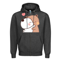 Charcoal Heather Bubu Dudu Zipper Hoodie - ArtMosaic