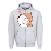 Heather Grey Bubu Dudu Zipper Hoodie - ArtMosaic