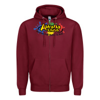 Burgundy Vintage-Awana clubs Zipper Hoodie - ArtMosaic