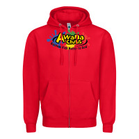 Red Vintage-Awana clubs Zipper Hoodie - ArtMosaic