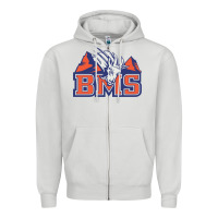 Dove Grey blue mountain state Zipper Hoodie - ArtMosaic
