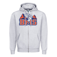 Heather Grey blue mountain state Zipper Hoodie - ArtMosaic
