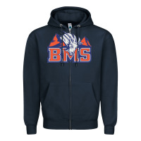Navy blue mountain state Zipper Hoodie - ArtMosaic