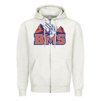 Oatmeal Heather blue mountain state Zipper Hoodie - ArtMosaic