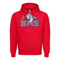 Red blue mountain state Zipper Hoodie - ArtMosaic