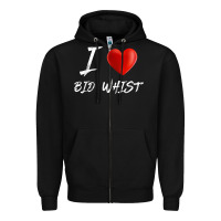 Black i love heart bid whist card game t shirt Zipper Hoodie - ArtMosaic