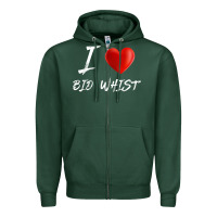 Sports Green i love heart bid whist card game t shirt Zipper Hoodie - ArtMosaic