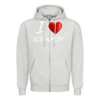 Dove Grey i love heart bid whist card game t shirt Zipper Hoodie - ArtMosaic