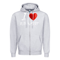 Heather Grey i love heart bid whist card game t shirt Zipper Hoodie - ArtMosaic
