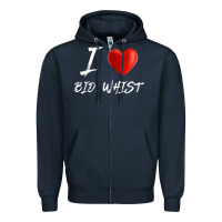 Navy i love heart bid whist card game t shirt Zipper Hoodie - ArtMosaic