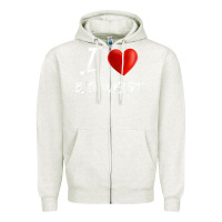 Oatmeal Heather i love heart bid whist card game t shirt Zipper Hoodie - ArtMosaic