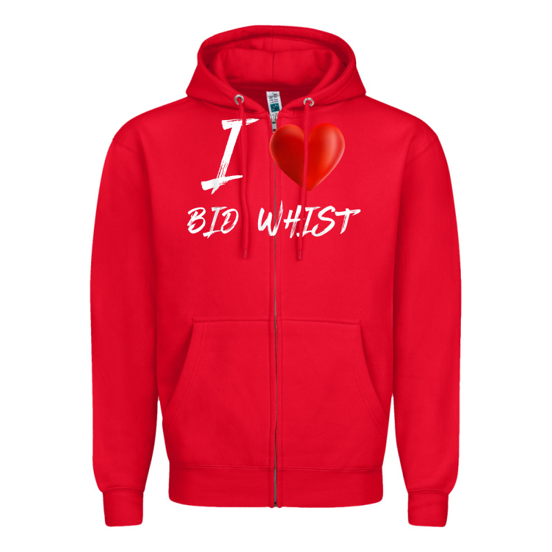 I Love Heart Bid Whist Card Game T Shirt Zipper Hoodie by ArtMosaic | Teevron
