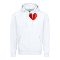 White i love heart bid whist card game t shirt Zipper Hoodie - ArtMosaic