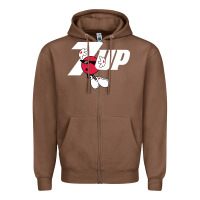 Chestnut cool spot,uncola 7up Zipper Hoodie - ArtMosaic