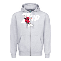 Heather Grey cool spot,uncola 7up Zipper Hoodie - ArtMosaic
