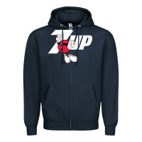 Navy cool spot,uncola 7up Zipper Hoodie - ArtMosaic