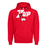 Red cool spot,uncola 7up Zipper Hoodie - ArtMosaic
