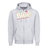 Heather Grey labatt blue beer Zipper Hoodie - ArtMosaic