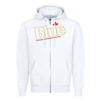 White labatt blue beer Zipper Hoodie - ArtMosaic