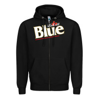 Black labatt blue beer Zipper Hoodie - ArtMosaic