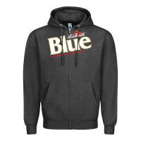 Charcoal Heather labatt blue beer Zipper Hoodie - ArtMosaic