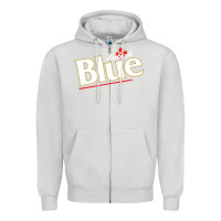 Dove Grey labatt blue beer Zipper Hoodie - ArtMosaic