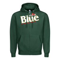 Sports Green labatt blue beer Zipper Hoodie - ArtMosaic