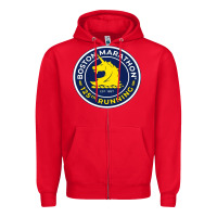 Red boston marathon Zipper Hoodie - ArtMosaic