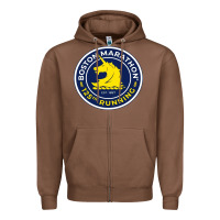 Chestnut boston marathon Zipper Hoodie - ArtMosaic