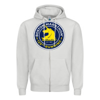 Dove Grey boston marathon Zipper Hoodie - ArtMosaic