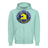 Seafoam boston marathon Zipper Hoodie - ArtMosaic