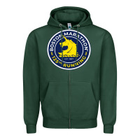 Sports Green boston marathon Zipper Hoodie - ArtMosaic