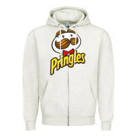 Oatmeal Heather pringles snack for all Zipper Hoodie - ArtMosaic