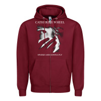 Burgundy Catherine wheel, Catherine wheel art, Catherine wheel vintage, Catheri Zipper Hoodie - ArtMosaic