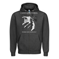 Charcoal Heather Catherine wheel, Catherine wheel art, Catherine wheel vintage, Catheri Zipper Hoodie - ArtMosaic