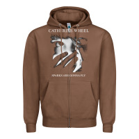 Chestnut Catherine wheel, Catherine wheel art, Catherine wheel vintage, Catheri Zipper Hoodie - ArtMosaic