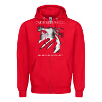 Red Catherine wheel, Catherine wheel art, Catherine wheel vintage, Catheri Zipper Hoodie - ArtMosaic