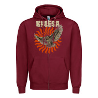 Burgundy Kylesa Zipper Hoodie - ArtMosaic