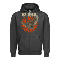 Charcoal Heather Kylesa Zipper Hoodie - ArtMosaic